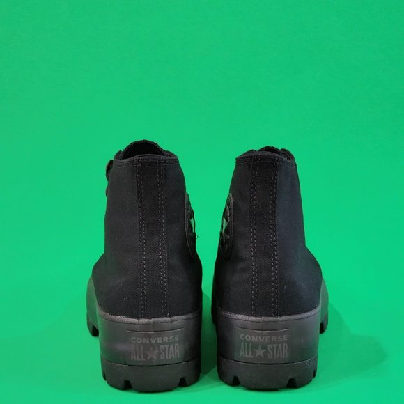 Converse CTAS Hi Lugged Winter Triple Black Women's Sneakers 569891C NWT - Picture 5 of 6